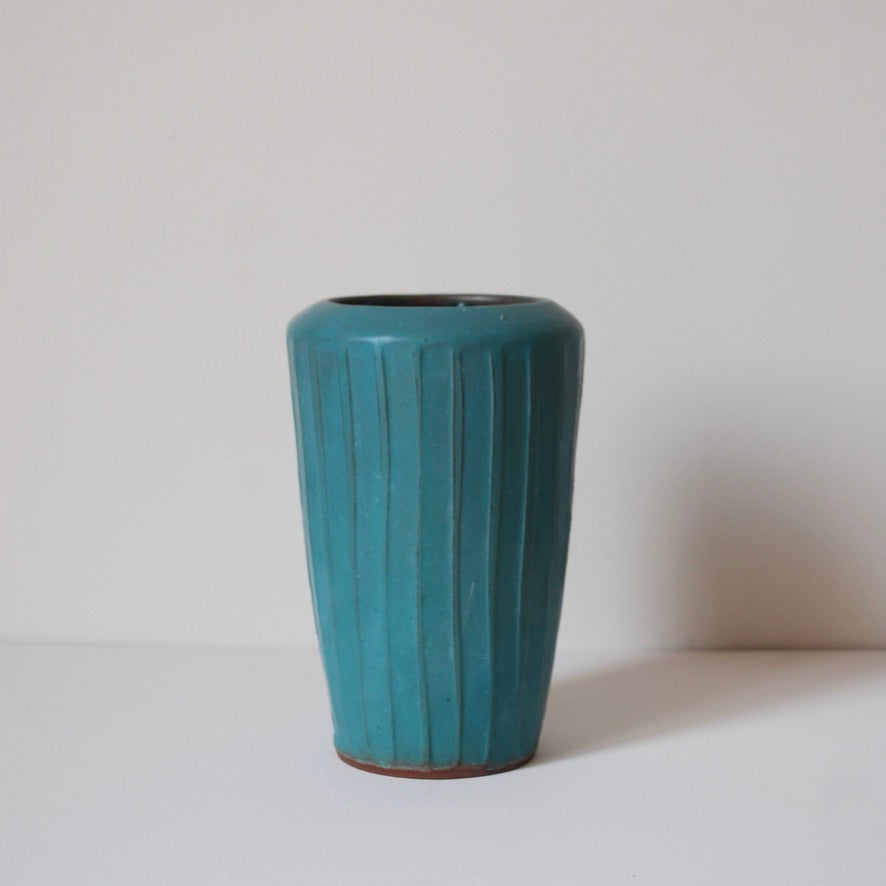 Textured Turquoise Vase